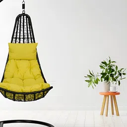 Swingzy Black & Yellow Hammock Hanging Swing WithCushion-22
