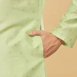Anouk Men Ethnic Motifs Printed Regular Dupion Silk Kurta with Pyjamas image 2