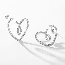 FIMBUL Heart Shaped Studs Earrings-image-92