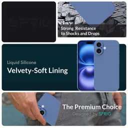 SPRIG Solid Printed iPhone 16 Back Case Mobile Accessories image 2