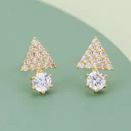 Kushal's Fashion Jewellery Rhodium-Plated Zircon Studded Party Classic Studs Earrings-27