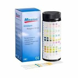 generic MISSION Urine Test Strips, 10 Parameter, pack of 100 strips image 1