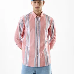 Snitch Multi Striped Slim Fit Pure Cotton Casual Shirt-image-8