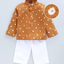 JAV CREATIONS Boys Bandhani Printed Cotton Kurta with Pyjama-picture-7