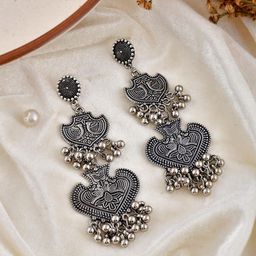 STYYO Silver-Plated Contemporary Drop Earrings-30