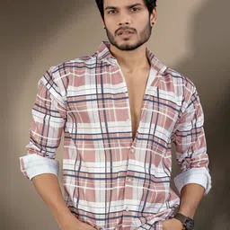 MARMIC FAB Men Classic Opaque Checked Casual Shirt-picture-43