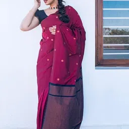 PHEASANT Woven Design Ethnic Motifs Zari Saree-picture-0