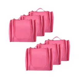 Aura Pink Set of 6 Regular Makeup Organiser Organisers-55