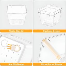 Panchhi Store Transparent 5 Pieces Reusable Multi-Utility Organisers image 5