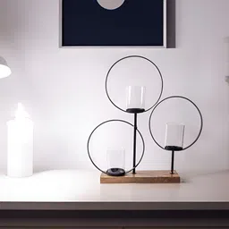 LETSBOHO Black Pieces 3 Pillar Candle Holder-picture-34