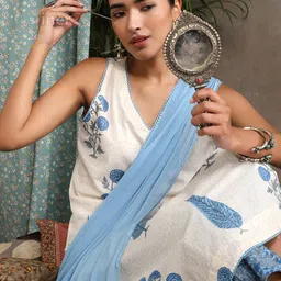 Khushal K Women Floral Printed Regular Pure Cotton Kurta with Palazzos & With Dupatta-13