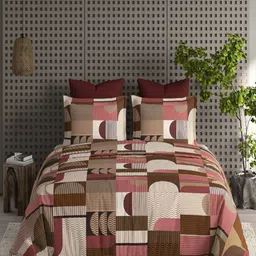 CHICERY Brown & Pink Floral Heavy Winter 350 GSM Double Bed Comforter-picture-14
