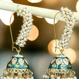 OOMPH Dome Shaped Jhumkas Earrings-8