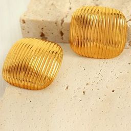 DressBerry Square Studs Earrings-14