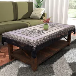 Myntra Elegant Homes Grey Ethnic Motifs Cotton 4-Seater Table Cover-image-81