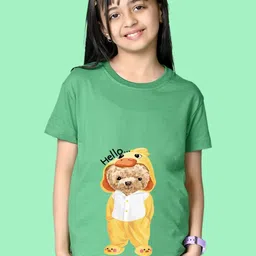 NUSYL Girls Cotton Printed Oversized T-shirt-image-17
