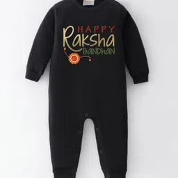 BLUSHES Infants Raksha Bandhan Printed Pure Cotton Romper-image-80