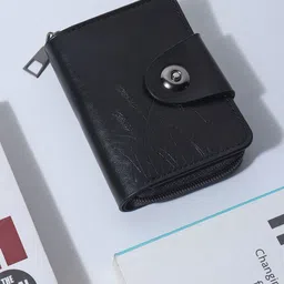JND Men Textured Zip Detail PU Card Holder-27