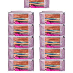 AMAK INC Pink Fabric Multi-Utility Wardrobe Organisers-picture-3