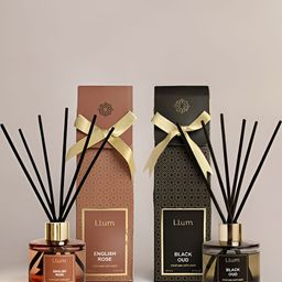 LLUM 2-Pcs Black & Brown Black Oud & English Rose Aroma Oil Diffusers 100 ML-23