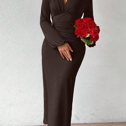 JC Mode Bell Sleeve Sheath Midi Dress-picture-39