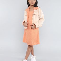 taffykids Puff Sleeve A-Line Dress-image-54