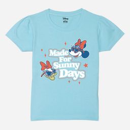 Wear Your Mind Girls Minnie Mouse Graphic Printed Round Neck Cotton T-shirt-picture-23