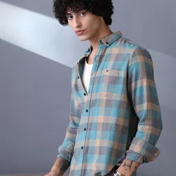 Campus Sutra Men Comfort Multi Stripes Checked Casual Shirt-picture-17