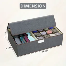 Aura Set Of 3 Grey Foldable Drawer Organiser image 5