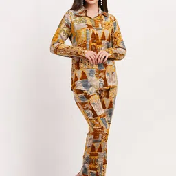 FIMS Abstract Printed Shirt With Trouser Co-Ords-16
