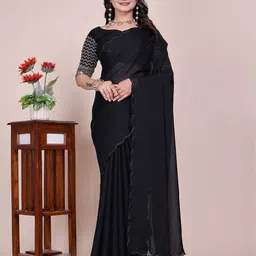 K 5 Fashion Embroidered Pure Chiffon Maheshwari Saree-picture-11