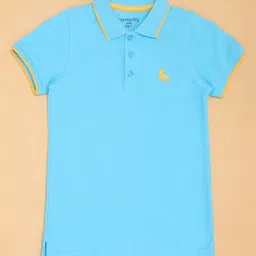 Pantaloons Junior Boys Solid Polo Collar Cotton T-shirt-picture-21