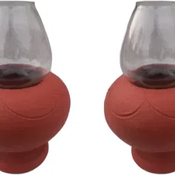 CHIMNEY SIZE Terracotta (Pack of 2) Table Diya Set-image-24