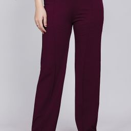 NU CLOTHS Women Relaxed Straight Leg High-Rise Trousers-image-92