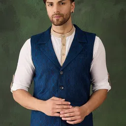 Sangria Men Woven Design Winter Pashmina Nehru Jacket-picture-7