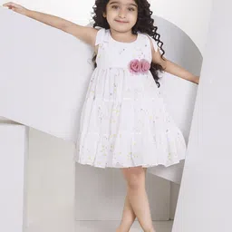 Peppermint Girls Floral Printed Chiffon Empire Dress-picture-29