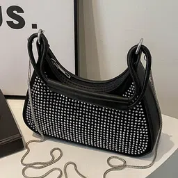 LULU & SKY PU Structured Handheld Bag with Fringed-23