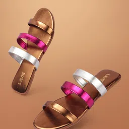 Lavie Women Colourblocked Open Toe Flats-image-78