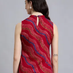 Anouk Rustic Abstract Printed Round Neck Straight Kurti image 4