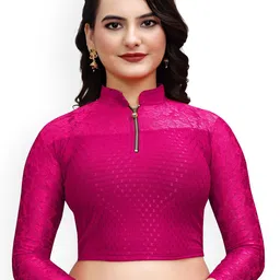 SS Sanket Synthetics Embroidered Net Saree Blouse-picture-6