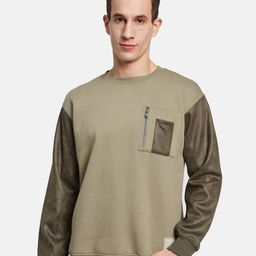 Octave Men Colourblocked Sweatshirt-image-8