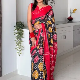 Mitera Ethnic Motifs Ikat Saree-picture-28
