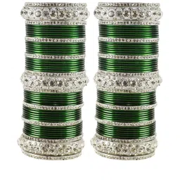 Vidhya Kangan Green Bangle Set-14
