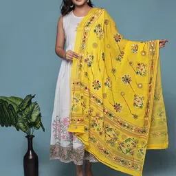 Bohekant Embroidered Foil Print Dupatta-picture-27