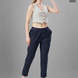 T19 Women Pack Of 2 Relaxed Silk Trousers-picture-2