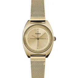 Timex Women Brass Round Dial & Bracelet Style Steel Straps Analogue Watch TW2T37600-image-6