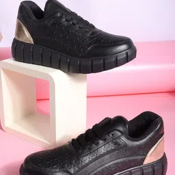 The Roadster Lifestyle Co Women Round Toe Textured Casual Sneakers-24
