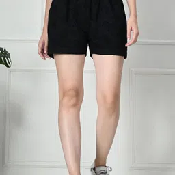 Tushita Women Self Design Shorts-image-12