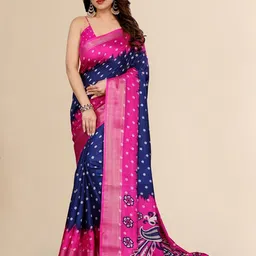Moda Rapido Bandhani Silk Blend Saree-image-46