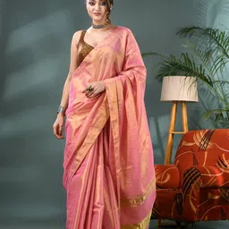 DESH BIDESH Silk Cotton Banarasi Saree-image-43